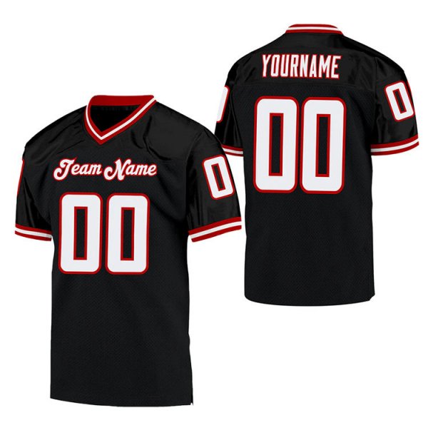 Custom American Football Wear Custom Design Your Team Club Wholesale Blank Black American Football Jersey