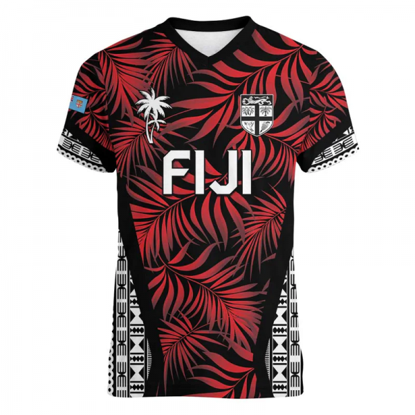 Dropshipping Clothes Custom Flying Fijians American Football Jersey  2025 Pacific Women V-Neck T-Shirt Go Fiji Neutral Tshirt
