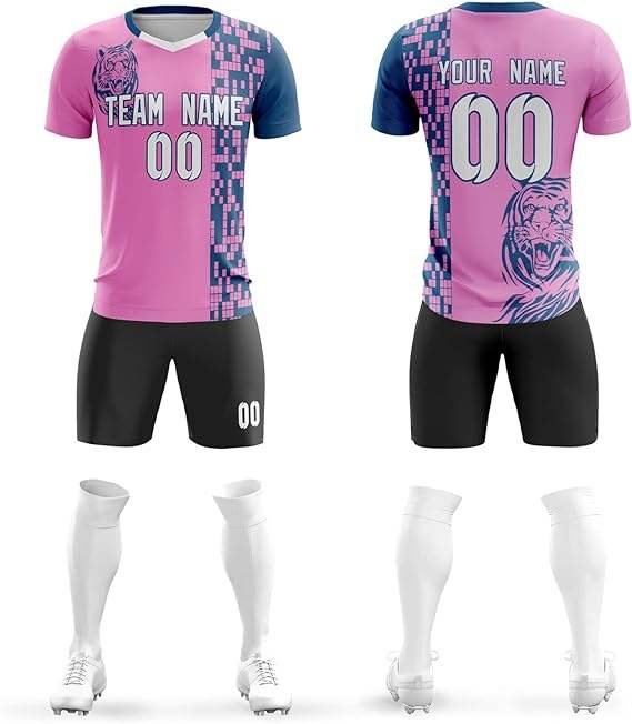 2024-2025 New Design Custom football uniform Printed embroidery logo Sublimation printing Soccer uniform