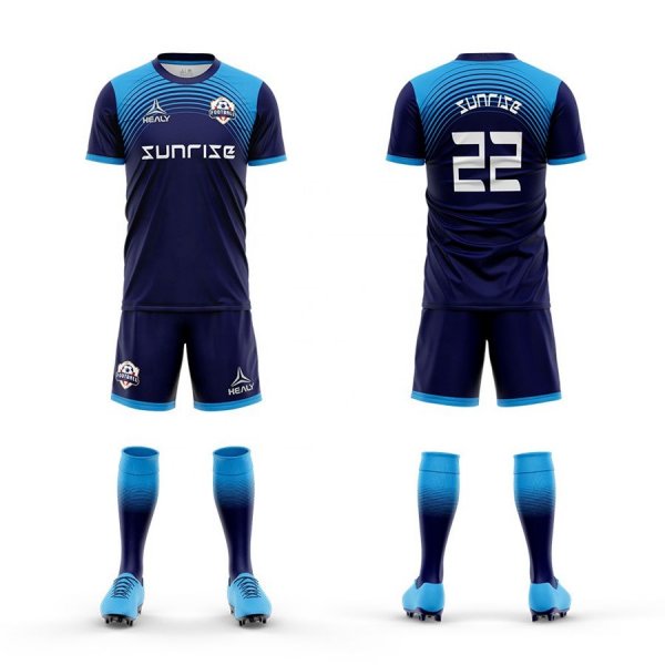 Custom OEM Soccer Sportswear Set Printed Team Training Football Jerseys and Uniforms